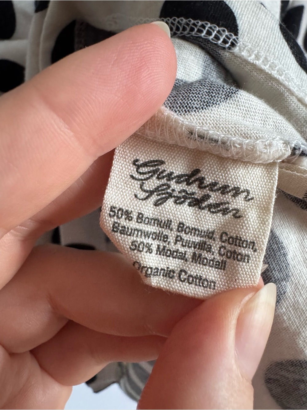 Gudrun Sjoden Polka Dot Cotton Modal Top L - Picture 4 of 6